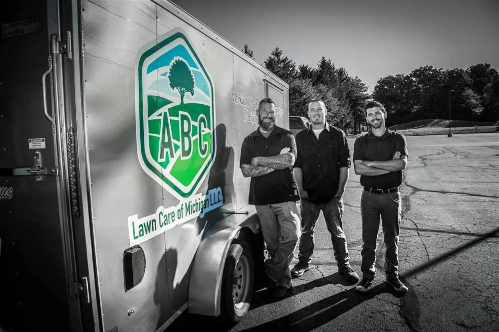 ABC Lawn Care of Michigan crew on site