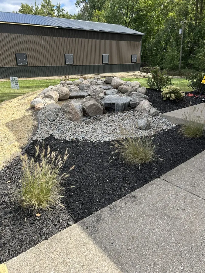 Pond and plantings